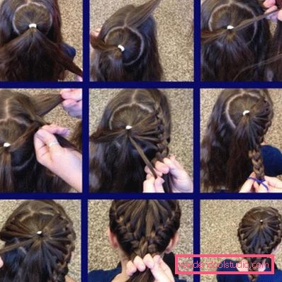 A variety of hairstyles for girls on medium hair