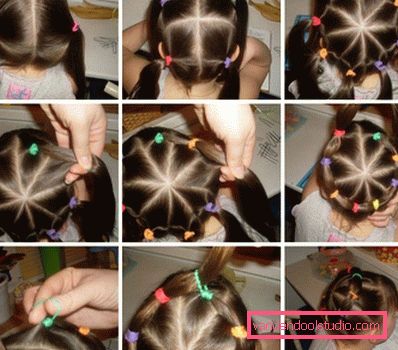 A variety of hairstyles for girls on medium hair
