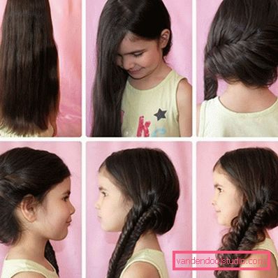 A variety of hairstyles for girls on medium hair