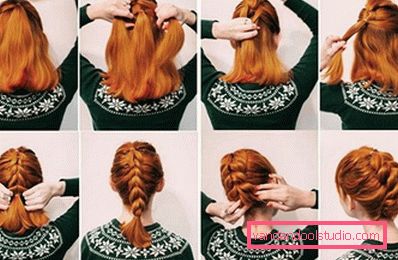 A variety of hairstyles for girls on medium hair