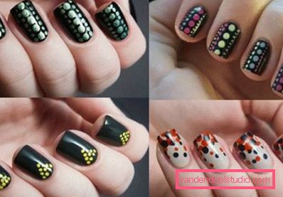 manicure with dots manicure with dots
