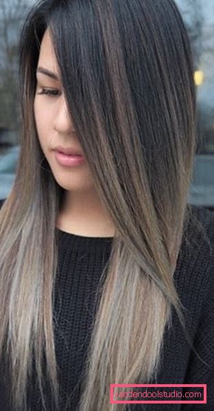 Beautiful hair coloring for brunettes ombre The most beautiful dark and light hair dye