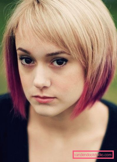 Beautiful coloring of light short hair The most beautiful dark and light hair dye