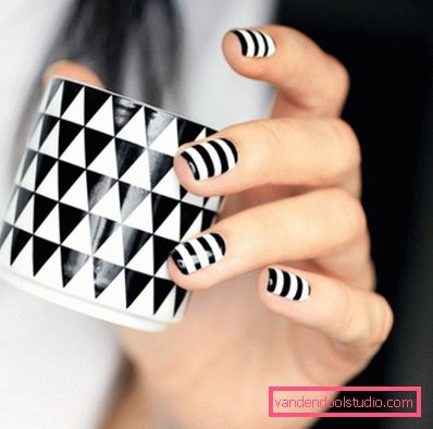 Fashionable white manicure