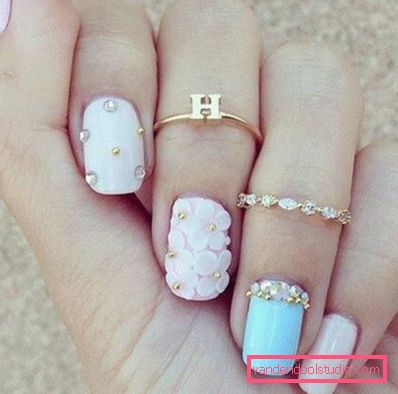 Fashionable white manicure