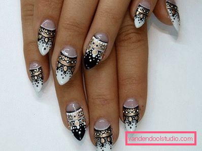 Fashionable white manicure