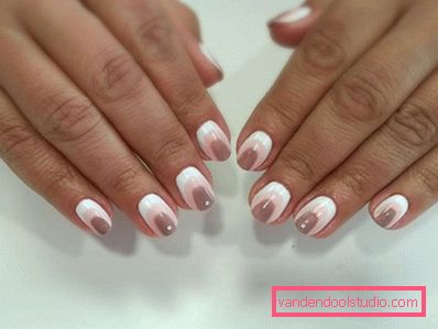 Fashionable white manicure