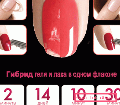 Shellac is a hybrid gel varnish without chips and scratches.