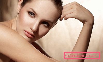 glossy makeup impressively painted model