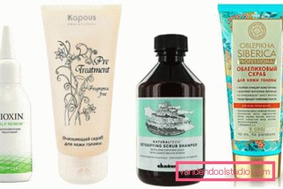 A variety of scrubs to care for the scalp A variety of scrubs to care for the scalp