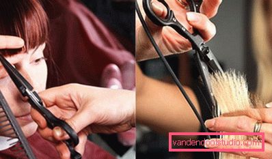 the process of cutting the split ends the process of cutting the split ends
