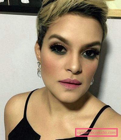 Haircut Pixie for short hair 2018 - 2019 - photos from all sides