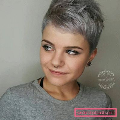 Haircut Pixie for short hair 2018 - 2019 - photos from all sides