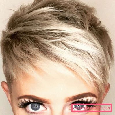 Haircut Pixie for short hair 2018 - 2019 - photos from all sides