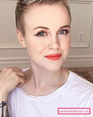 Haircut Pixie for short hair 2018 - 2019 - photos from all sides