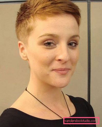 Haircut Pixie for short hair 2018 - 2019 - photos from all sides