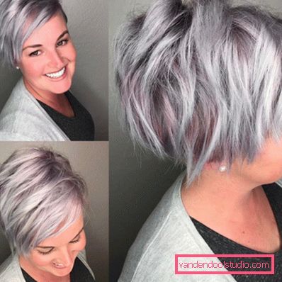 Haircut Pixie for short hair 2018 - 2019 - photos from all sides