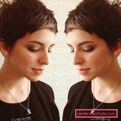 Haircut Pixie for short hair 2018 - 2019 - photos from all sides