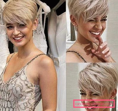 Haircut Pixie for short hair 2018 - 2019 - photos from all sides