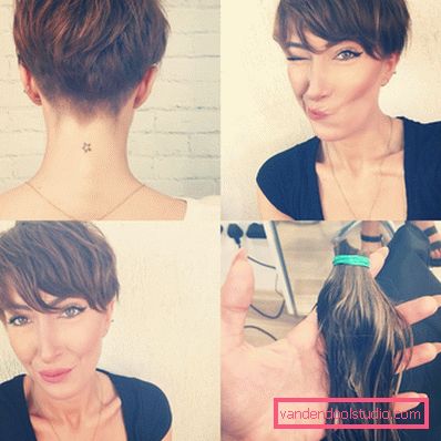 Haircut Pixie for short hair 2018 - 2019 - photos from all sides