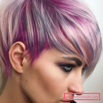 Haircut Pixie for short hair 2018 - 2019 - photos from all sides