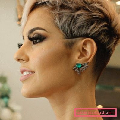 Haircut Pixie for short hair 2018 - 2019 - photos from all sides