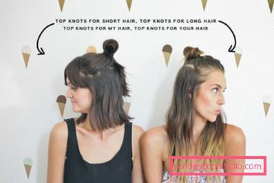 top knot for different lengths of hair