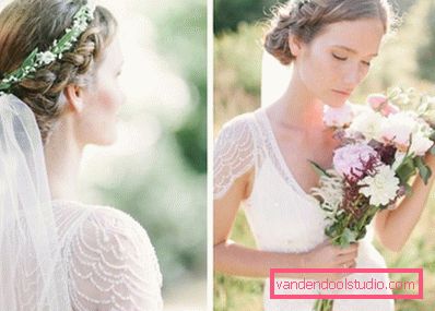 Wedding hairstyles with a veil on average