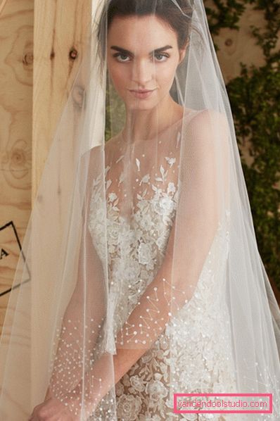 Wedding hairstyles with a veil on medium
