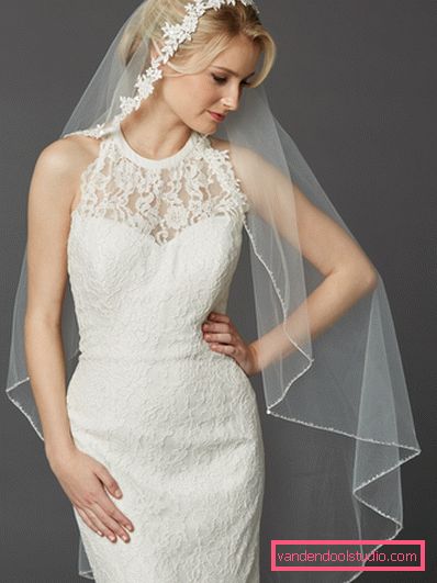 Wedding hairstyles with a veil on average