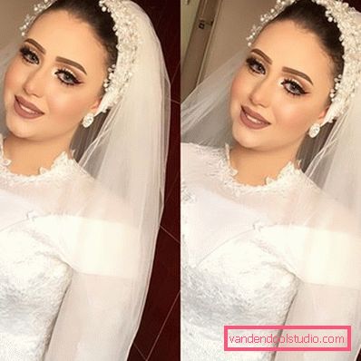 Wedding hairstyles with a veil on medium