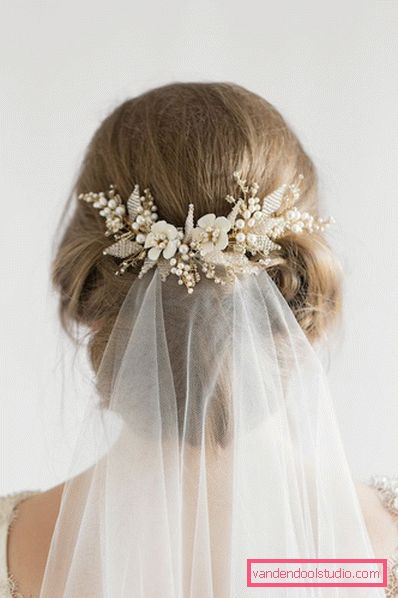 Wedding hairstyles with a veil on average