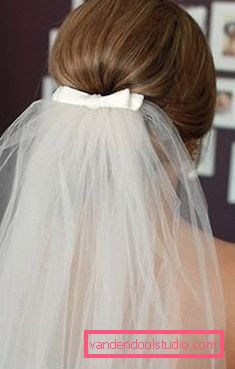 Wedding hairstyles with a veil on average