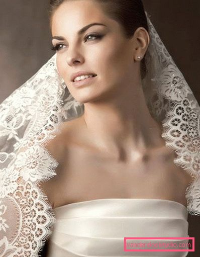 Wedding hairstyles with a veil on average