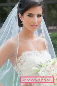 Wedding hairstyles with a veil on average