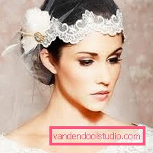 Wedding hairstyles with a veil on medium