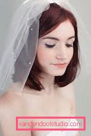 Wedding hairstyles with a veil on medium