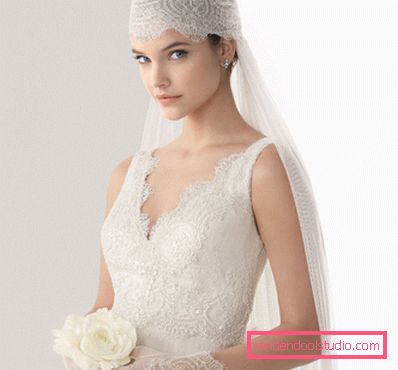 Wedding hairstyles with a veil on medium
