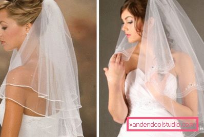 Wedding hairstyles with a veil on medium