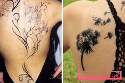 flower tattoos on the backs