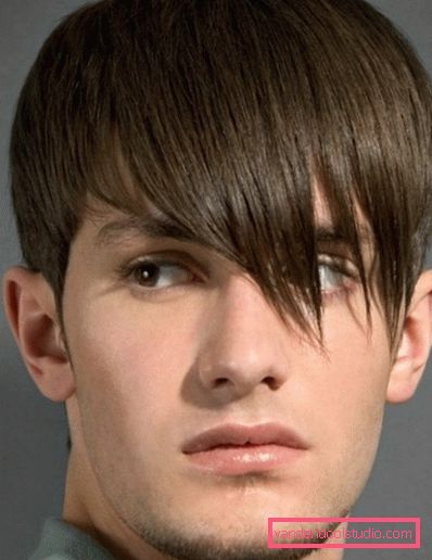 Options for male haircuts with bangs and styling