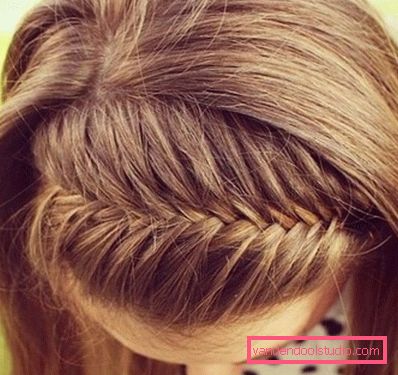 School hairstyle for medium hair Variants of school hairstyles for girls of any length