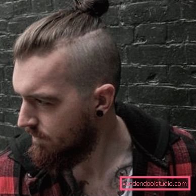 Types of men's hairstyles with a tail