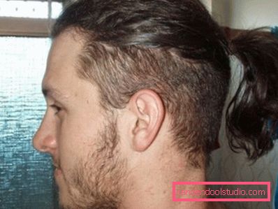 Types of men's hairstyles with a tail