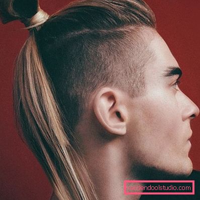 Types of men's hairstyles with a tail