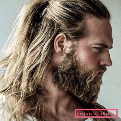 Types of men's hairstyles with a tail