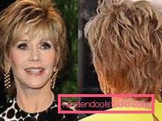 Types of haircuts Cascade on short hair with bangs and without it