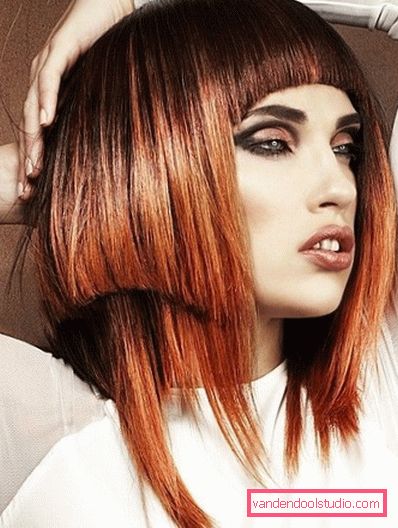 Bright and creative haircuts for medium hair length