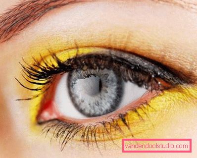 yellow make-up eye yellow make-up eye