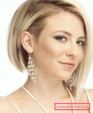 Womens hairstyle with shaved temple Women's haircuts